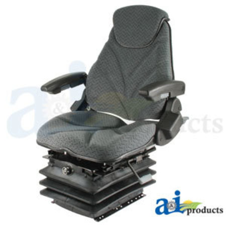 A & I PRODUCTS Seat, F20 Series, Air Suspension / Armrest / Headrest / Gray Cloth 23" x22" x18" A-F20A275